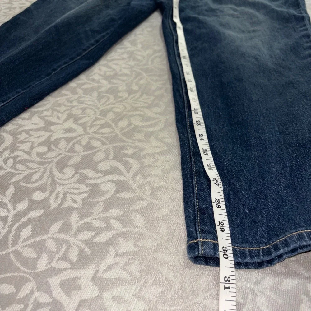 Lane Bryant Size 14 Dark Wash Straight Leg High Rise Stretch Denim Jeans (F5) - Picture 5 of 10